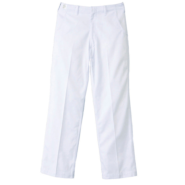 男性用パンツ【ホワイト】［制電］［抗菌］［厚手］FT5315 食品工場