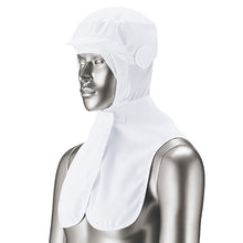 画像をギャラリービューアに読み込む, 吸汗速乾インナーヘルメット対応ケープ頭巾【ホワイト】