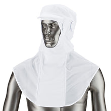 画像をギャラリービューアに読み込む, 吸汗速乾ピケかぶり型つば付き頭巾【ホワイト】