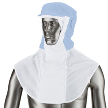 画像をギャラリービューアに読み込む, 吸汗速乾ピケかぶり型つば付き頭巾【ブルー】