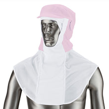 画像をギャラリービューアに読み込む, 吸汗速乾ピケかぶり型つば付き頭巾【ピンク】