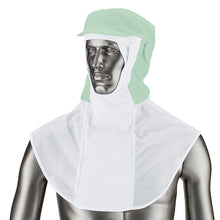 画像をギャラリービューアに読み込む, 吸汗速乾ピケかぶり型つば付き頭巾【グリーン】