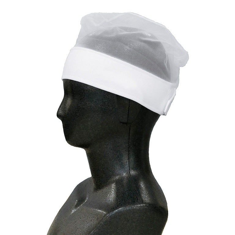 ヘアバンド付きヘア―ネット(ホワイト)(20枚入） ZA4510 毛髪混入防止 食品工場作業着 白衣 帽子 フードキャップ 頭巾 ｜  食品工場用作業着・衛生白衣・ユニフォーム通販のSEASON静岡