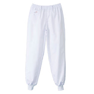 女性用パンツ【ホワイト】［制電］［抗菌］［厚手］ FT5611 食品工場白衣 工場白衣 食品作業着 食品工場ユニフォーム